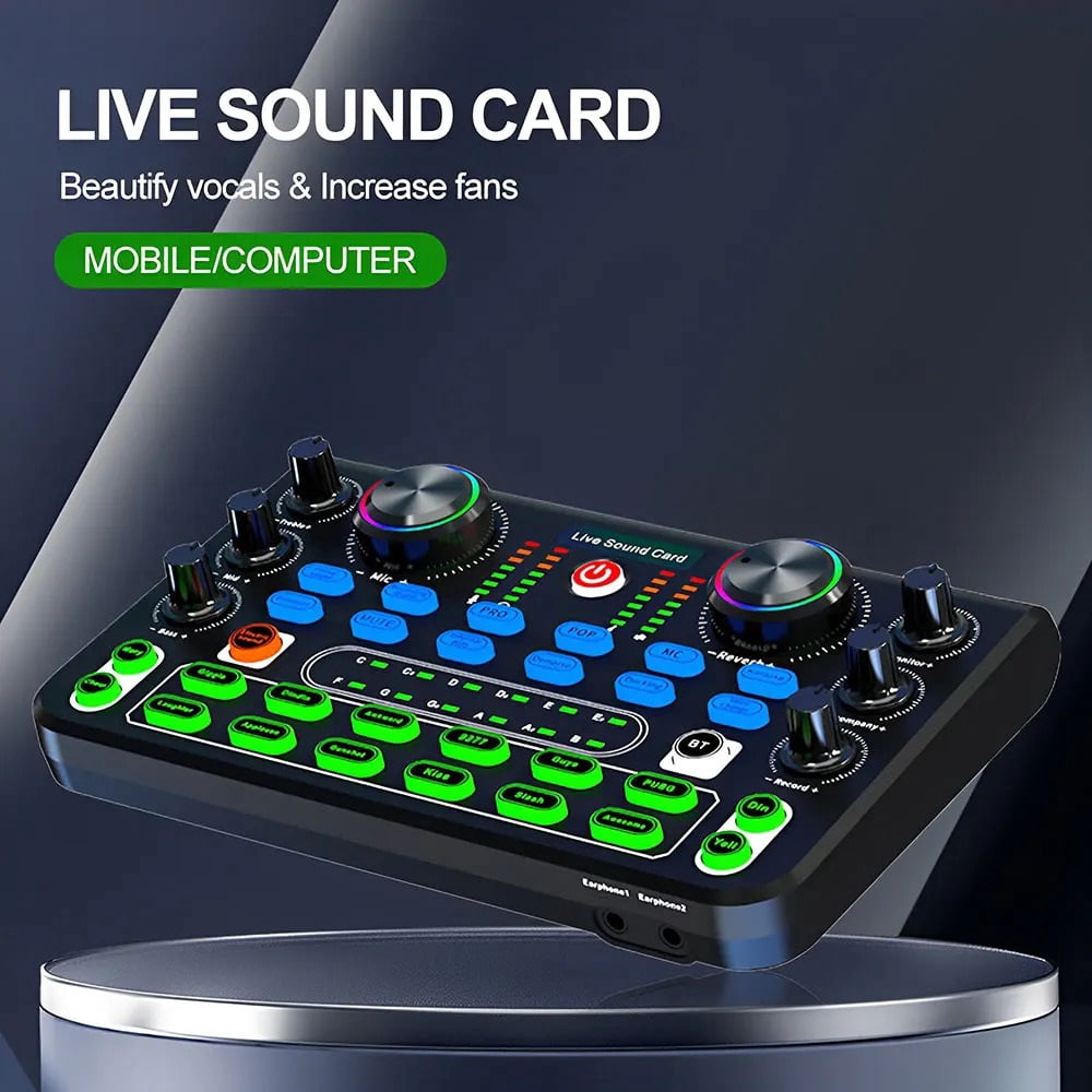 Sound Board DJ Devices Controller Professional Sound Card Mixer Console for Live Stage