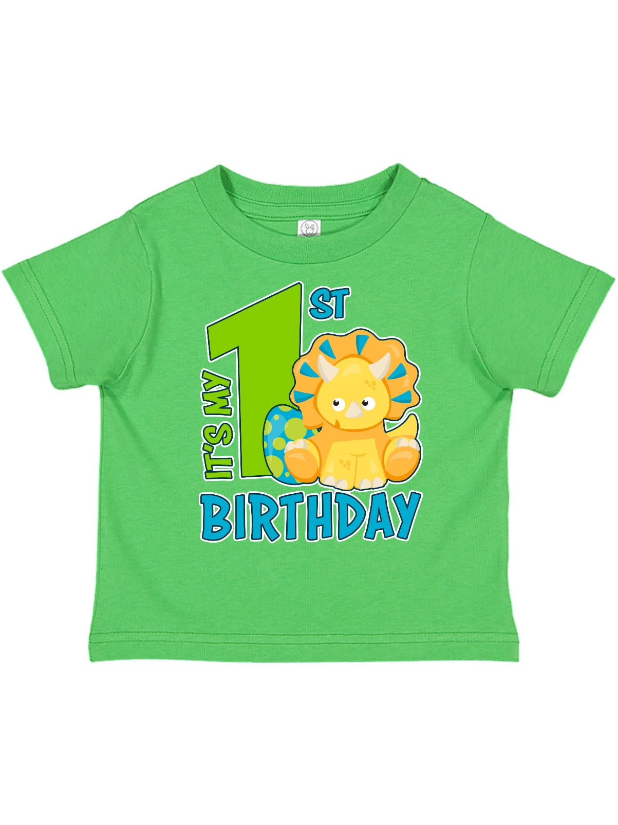 INKtastic - Its My 1st Birthday with Dinosaur Toddler T-Shirt - Walmart ...