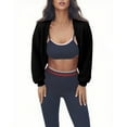 thumbnail image 2 of jobturf Bolero for Women Holiday Party Open Front Cardigan Long Sleeve Going Out Cropped Jacket Fall Spring Fashion Lightweight Sweaters Shrug, 2 of 6
