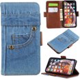 thumbnail image 1 of Luxury Real Jeans Magnetic Leather Wallet Case Card Holder High Quality for iPhone 12 Pro Max, 1 of 4