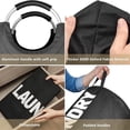 thumbnail image 5 of 90L Large Portable Laundry Basket, Foldable Laundry Bag, Independent High Hanger, Wear-resistant Clothes Organizer, Spacesaving Design, Compact Storage, Reinforced Stitching, 5 of 6