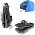 thumbnail image 2 of 10 clips para cerrar cortinas, clips para lonas, clips para sujetar lonas, para tiendas de campaña, camping, sol, viento, accesorios (negro), 2 of 5
