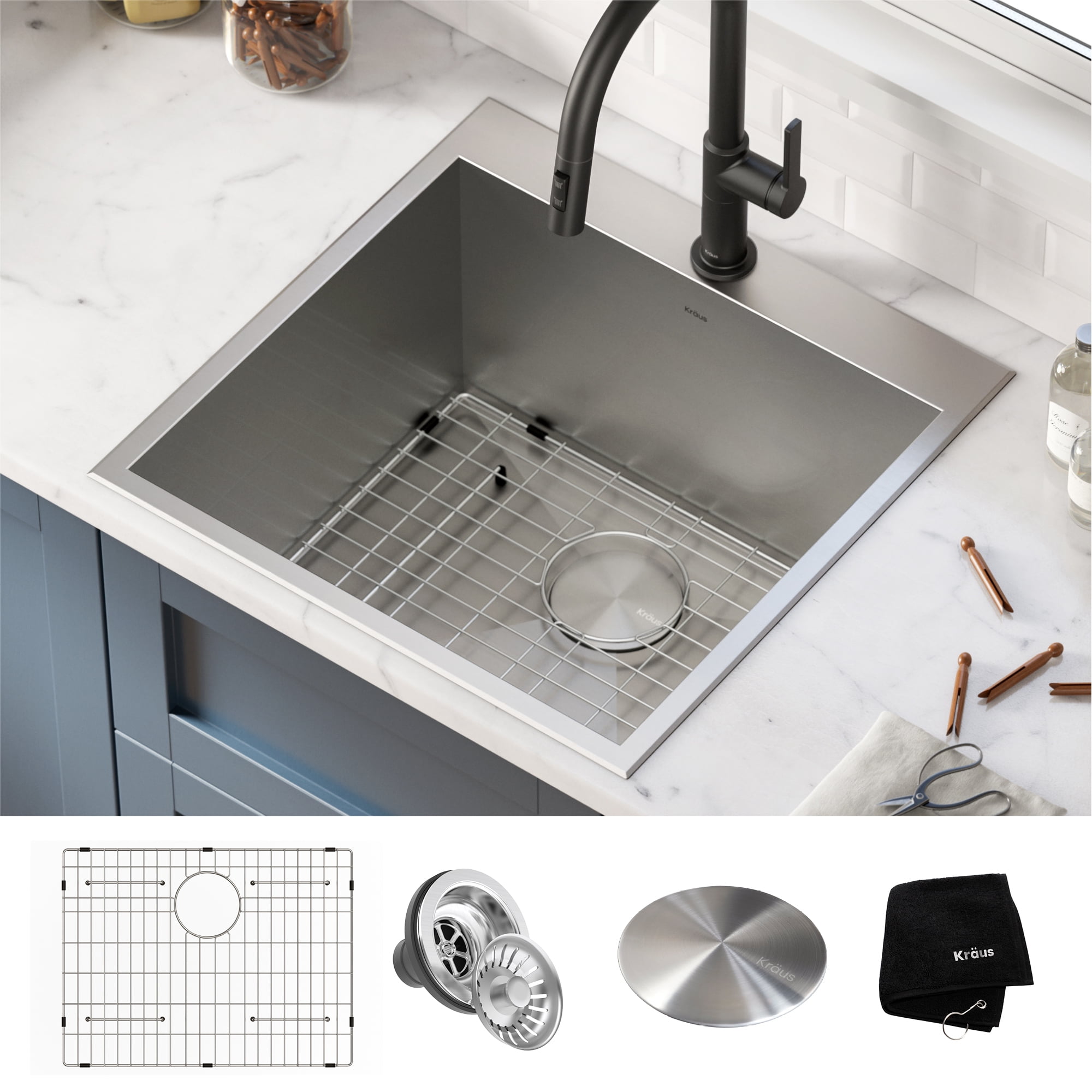 JJZXD Laundry Tub Balcony Household Stainless Steel Laundry Sink with Washboard One-Piece Large Made Kitchen Sink