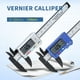thumbnail image 3 of Kenally Calibrador Vernier LCD, micrómetro de medición de profundidad de 0-100mm, regla de longitud de diámetro, calibre de plástico, instrumento que Medidores de medidas dimensionales Azul Kenally TO000934-02, 3 of 6