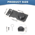 thumbnail image 2 of Password Hasp Locks Keyless Combination Lock Twist Knob No Drilling Required for Door Security Gate Grey 3.5", 2 of 7