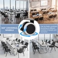 thumbnail image 6 of 47.2" Conference Table, 2 Pack Foldable Flip Top Modular Table with Silent Lockable Wheels, Space-Saving Mobile Training Desk for Office, Classroom & Meeting Spaces, White2, 6 of 7