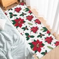 thumbnail image 2 of Kitchen Rugs and Mats Set of 1 Christmas Theme Red Flowers and Berry Kitchen Sink Mat,Non-Slip Area Runner Rug,Washable Floor Mat for Home Dining Room Office 15"x47", 2 of 6