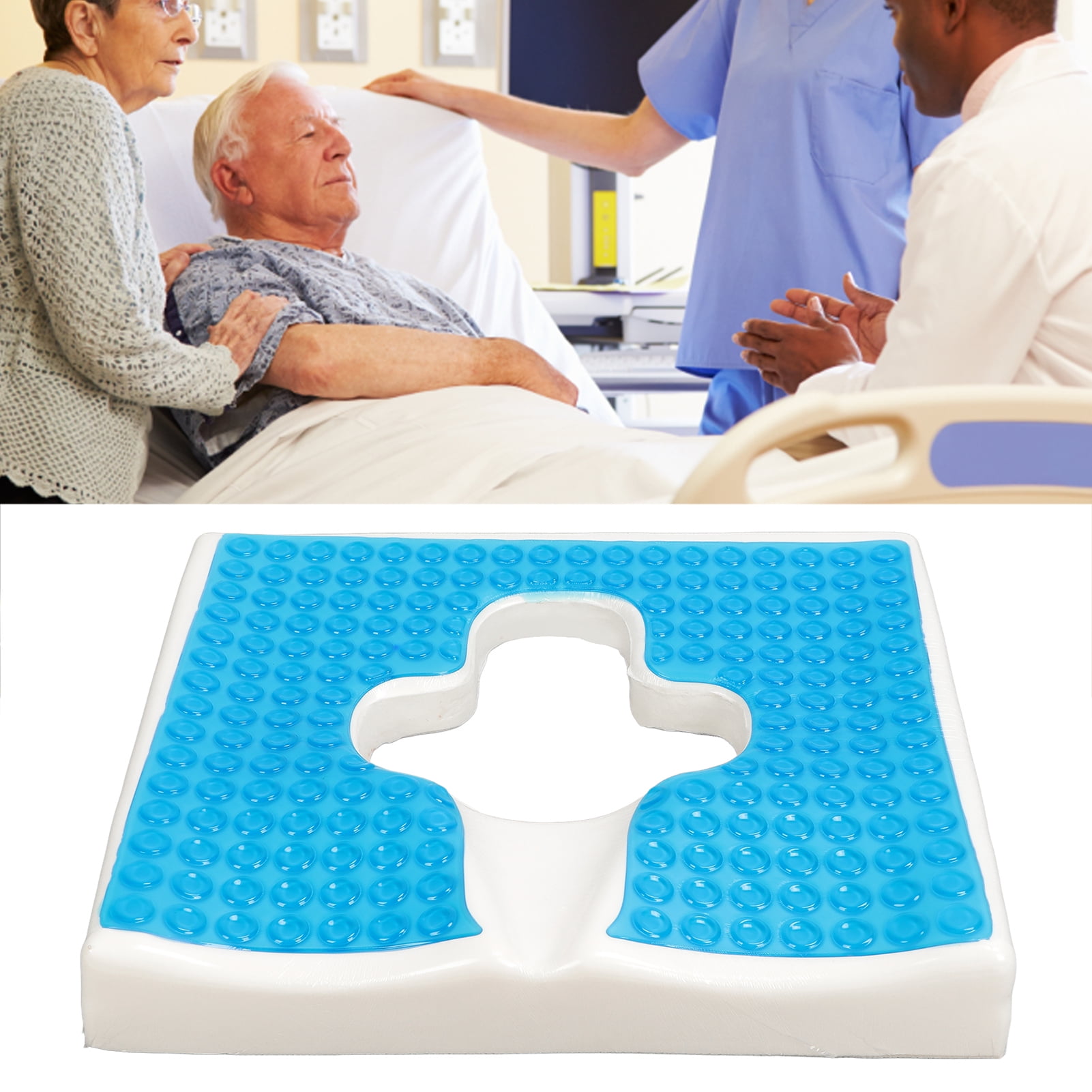 Mgaxyff Anti Bedsore Cushion Breathe Freely  Material T Shaped Opening Triangular Slope Design Anti Bedsore Pad,Bedridden Patient Cushion,Anti Bedsore Pad Cushion