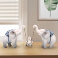 thumbnail image 6 of Tongina Elephant Figurine Desktop Ornament Collectible Cute Elephant Statue Decorative Figurine for Cabinet Table Centerpiece Bedroom Blue, 6 of 8