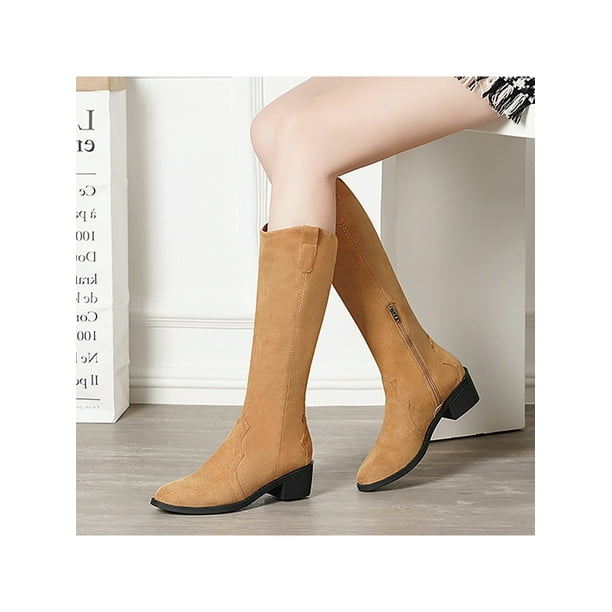 Knee high walking boots ladies cheap