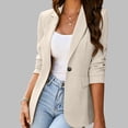 thumbnail image 6 of Resicozy Suit Jacket for Women Business Casual Blazers Office Work Jackets Long Sleeve Open Front Jacket Travel Blazer Beige M, 6 of 10