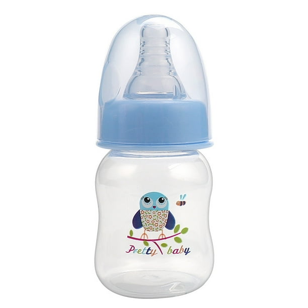 Biberón de lactancia de 60 ml, biberón para recién nacidos, etiqueta de plástico curvada, biberón PP para madre e hijo