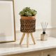 thumbnail image 4 of Soporte de madera para macetas | Estante escalonado para plantas de interior con almacenamiento para balcón | Estante decorativo para plantas en maceta, 4 of 6