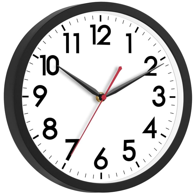 Reloj de pared AKCISOT de 30 cm, silencioso, no hace tictac, funciona con pilas