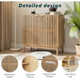 thumbnail image 5 of Smart FENDEE Kitchen Buffet Cabinet with Adjustable Shelf, Wood Coffee Bar Cabinet,Set of 2,Natural, 5 of 7