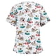 thumbnail image 2 of Puntoco Blusa de manga corta con cuello en V para mujer, uniforme de trabajo, blusa de Acción de Gracias de Navidad Puntoco Puntoco-5361, 2 of 3