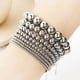 thumbnail image 4 of Pulsera de acero inoxidable elástica de material 303 con bola de acero de moda simple para hombre, 4 of 6