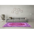 thumbnail image 3 of Ahgly Company Indoor Square Medallion Purple Traditional Area Rugs, 6' Square, 3 of 4