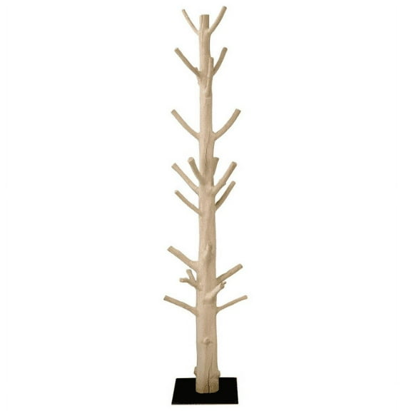 Mangosteen Tree Coat Rack on Black Iron Base