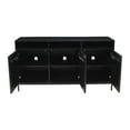 thumbnail image 3 of Jofran Ryder 60" Modern Fluted Door Solid Wood Console Storage TV Stand Cabinet, 3 of 5