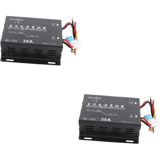 AVEKI 2pcs Voiture Auto Convertisseur de Tension Véhicule Alimentation Voiture Électronique Voiture Auto Alimentation Voiture Navigation Modification Voiture Puissance Cuivre Convertisseur de Puissance Automatique 0601M