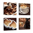 thumbnail image 3 of 4 piezas de lienzo impreso, paisaje, pintura en lienzo, obra de arte, póster de arte de pared sin marco Café, 3 of 9
