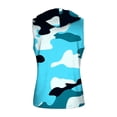 thumbnail image 5 of MASRIN Blue Men's Camo Print Sleeveless Hooded Tank, Street Style Gym Shirt for Workout, 5 of 10