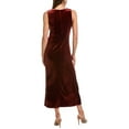 thumbnail image 2 of Taylor womens  Velvet Sheath Dress, 2, Brown, 2 of 3