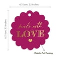 thumbnail image 6 of Inkdotpot Pack Of 100 Real Gold Foil Paper Tags Made With Love Text Favor Hang Tags, 6 of 6