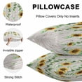 thumbnail image 5 of Lumbar Pillow Covers 20x12 Inch Set of 2, Sunflower Waterproof Outdoor Pillow Covers, Green Botanical Summer Spring Vintage Decorative Cushion Pillowcases for Couch, Sofa, Bed, Garden, Patio, 5 of 9