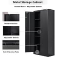 thumbnail image 7 of BESFUR Metal Storage Cabinet, 72" H x 36" W x 18" D, Adjustable Shelves and Locking Doors for Office, School, Garage - Black, 7 of 7
