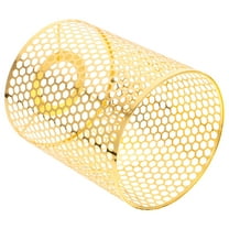 BESTOYARD Golden Iron Drum Lamp Shade with Hollow Design for Floor and Table Lamps