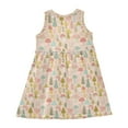 thumbnail image 3 of Girls Dress Mushrooms and Pine Trees Sleeveless Dress for Girls Hem A-Line Casual Sundress, 3 of 7