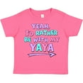 thumbnail image 3 of Inktastic Yeah I'd Rather Be with My Yaya in Pink Blue and Purple Boys or Girls Toddler T-Shirt, 3 of 5