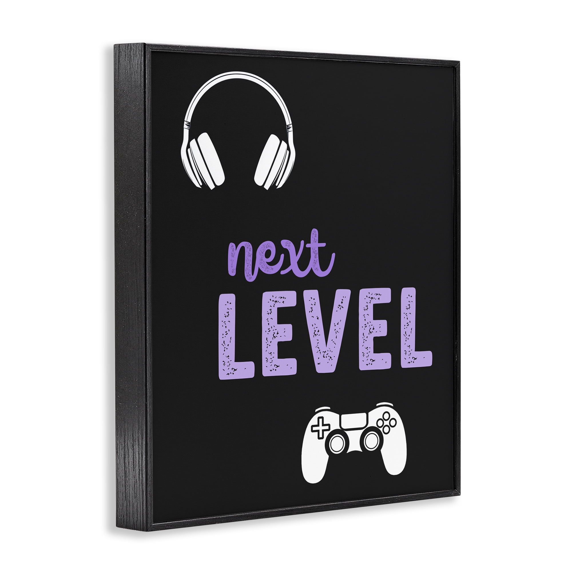 Next Level Headset & Controller Black Framed Giclee Art, design by Christine Simpson Art