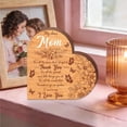 thumbnail image 4 of Elainilye Wooden Desktop Decoration Love Heart Shape, Mother’s Day Holiday Gift Ornament, Rustic Home Decor for Living Room Mantel, 4 of 9