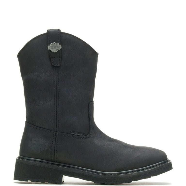 HARLEY DAVIDSON WORK Mens Altman Western Classic Soft Toe Work Boot Black D93561 black black Walmart