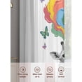 thumbnail image 5 of Funny Giraffes Sheer Curtains 96 Inch Length 2 Panels Set, Modern Abstract Art Colorful Clouds Voile Window Treatment Semi Sheer Long Curtains Drapes for Bedroom/Living Room/Kitchen 52"x96"x2, 5 of 7