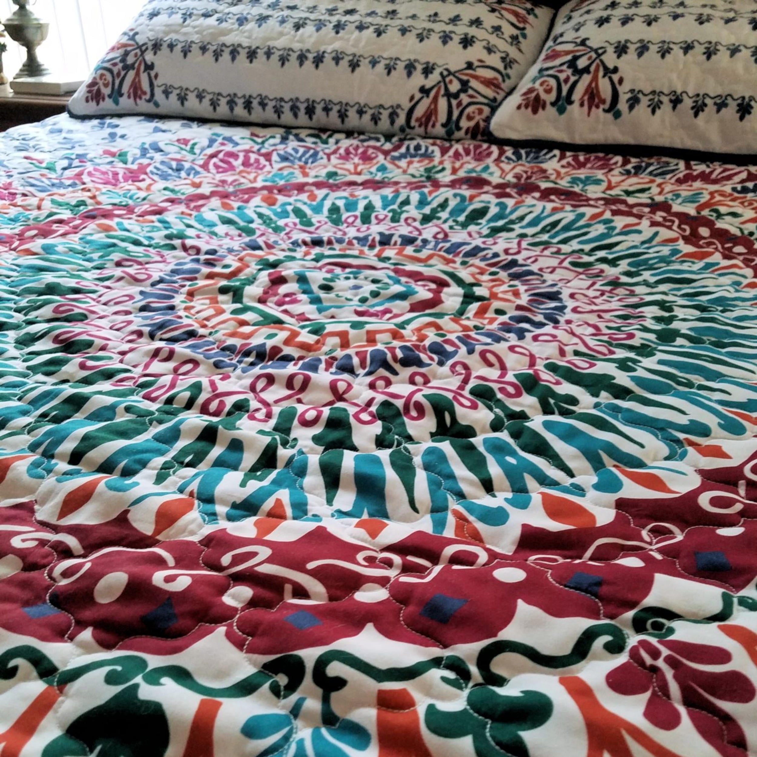 azalea skye henna medallion quilt set