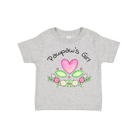 

Inktastic Pawpaw s Girl- Heart Flowers Gift Toddler Toddler Girl T-Shirt
