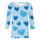thumbnail image 4 of RKSTN Valentines 3/4 Sleeve Tops for Women Oversized Crewneck Valentine's Day Graphic Printed Short Sleeve T Shirt Womens Casual Round Neck Loose Comfy Loves Heart Print Three Quarter Sleeve Shirts, 4 of 6