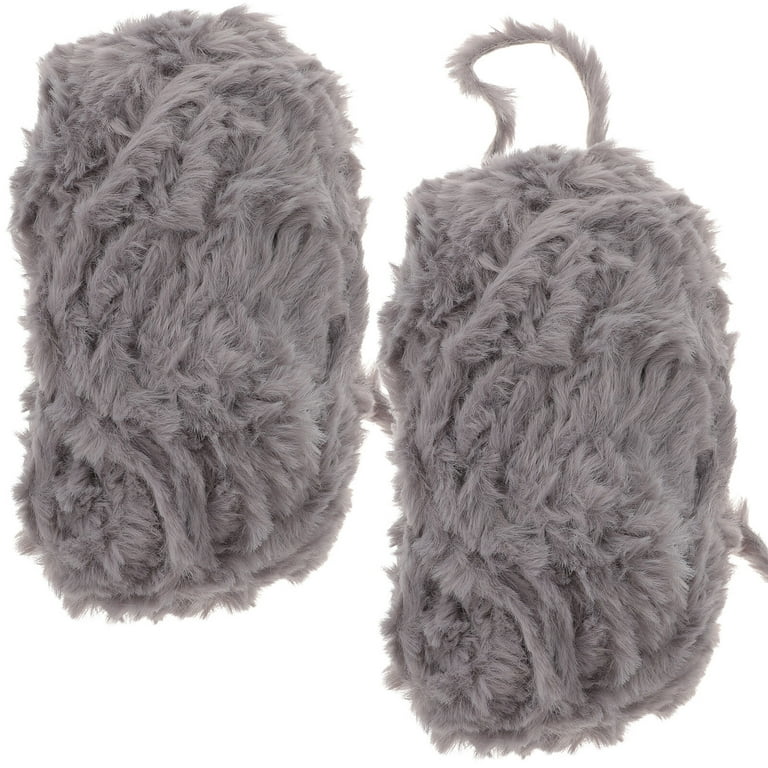 2PCS Imitation Wool Super Fur Yarn Chunky Fluffy Faux Fur Yarn