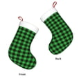 thumbnail image 3 of Yiaed Buffalo Plaid Green Black Print Christmas Stockings, Christmas Stockings Hanging Ornaments, Christmas Stockings for Family Christmas Holiday Decorations, 3 of 7