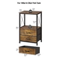 thumbnail image 2 of 10 Gallon Aquarium Stand with 2 Drawers, 2-Tier Fish Tank Stand with Storage Shelf, Heavy Duty Metal Frame Reptile Turtle Tank Stand, 20.5" L x 11.8" W x 31.5" H, 2 of 5