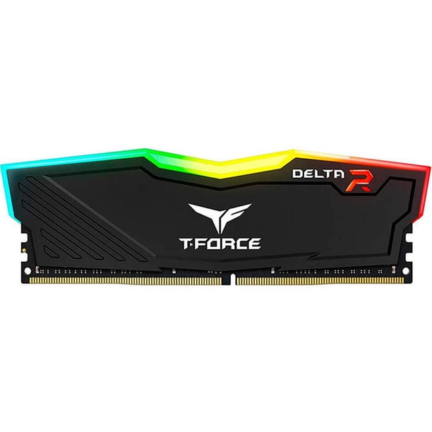 Memoria RAM DDR4 16GB 3600MHz TEAMGROUP T-Force DELTA RGB 1x16GB TF3D416G3600HC18J01 negro Team Group MEMORIA RAM DIMM TEAMGROUP T FORCE DELTA RGB 16GB DDR4 3600 MHZ PC4 25600 1.35 V NEGRO