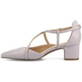 thumbnail image 2 of Journee Womens Galvinn Crisscross Strap Pointed Toe Pumps, Widths Available, 2 of 9