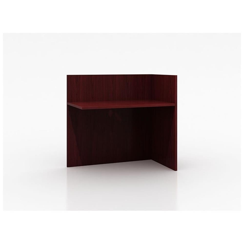 Boss Office Products 71" Reception L-Shape Desk with File Pedestal in Mocha