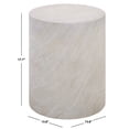 thumbnail image 4 of Safavieh Tina Cylinder Outdoor Polystone End Table, Off-White, 4 of 7
