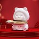 thumbnail image 1 of Bonita estatua de gato con bandeja, plato de dulces, almacenamiento de joyas, organizador de escritorio, escultura de estatuilla de resina para mesa, EstiloC Soledad Porta llaves de estatua de resina, 1 of 10