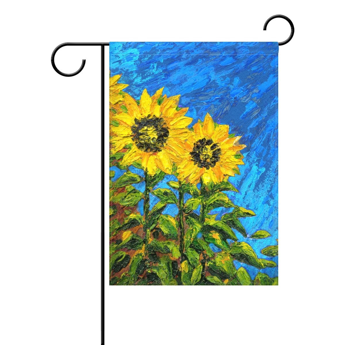 POPCreation Joyful Yellow Sunflower Garden Flag 12x18 Inches Floral Art